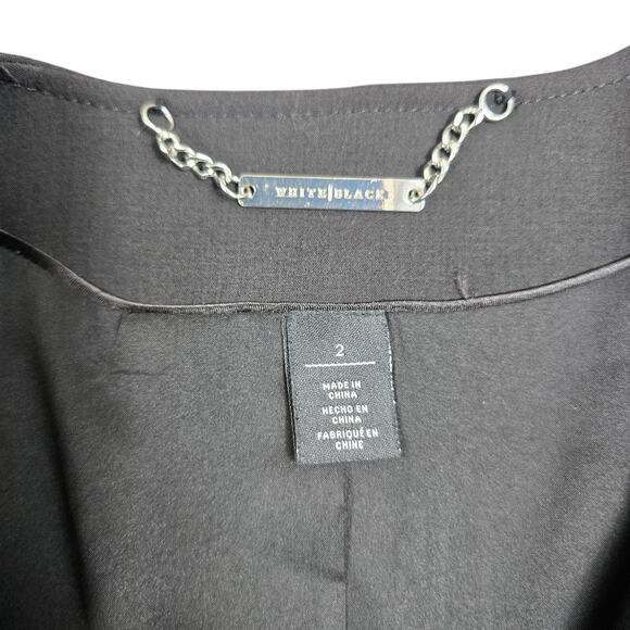 ⭐️NWOT White House Black Market Black Double Breasted Cropped Blazer Jacket Sz 2 - Picture 5 of 9